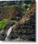 Na Pali Coast Waterfall Metal Print