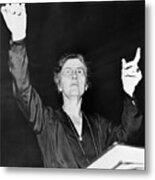 Nadia Boulanger Conducting Philharmonic Metal Print