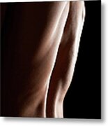 Naked Man, Mid Section, Rear View Metal Print