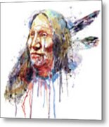 Native American Portrait Metal Print