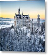 Neuschwanstein Castle At Sunset Metal Print