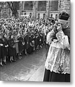 New Basilica Blessing At Lourdes In 1958 Metal Print