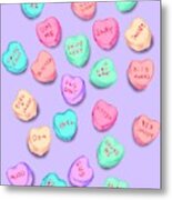 New Convo Hearts Metal Print