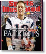 New England Patriots, Super Bowl Xxxix Champions Sports Illustrated Cover Metal Print