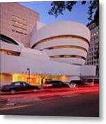 New York City, Manhattan, Upper East Side, Museum Mile, Guggenheim Museum, Exterior, Designed By Architect Frank Lloyd Wright Metal Print