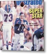 New York Giants Qb Phil Simms, Super Bowl Xxi Sports Illustrated Cover Metal Print