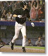 New York Mets Robin Ventura Connects Metal Print