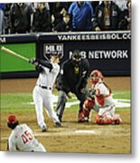 New York Yankees Hideki Matsui Hits Metal Print
