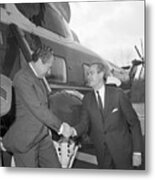 Nixon Shaking Hands With Richard Helms Metal Print