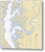 Chesapeake Bay, Cove Point To Sandy Point Noaa Chart Chart 12263 Metal Print