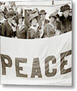 Noordam Delegates Holding A Peace Banner 1915 Vintage Photo Metal Print