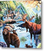 North American Wildlife Metal Print