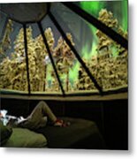 Northern Lights View - Lapland, Finland - Travel Photography Metal Print