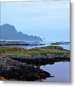 Norvegian Landscape At Dusk Metal Print