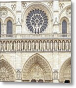 Notre Dame Facade Details I Metal Print
