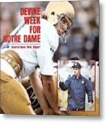 Notre Dame Qb Rick Slager... Sports Illustrated Cover Metal Print