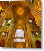 Notre Dame Rose Window Metal Print