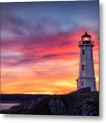 Nova Scotia, Louisbourg Lighthouse-19095a Metal Print