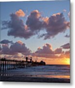 Oceanside California Pier Sunset 413 Metal Print