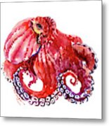 Octopus Artwork Metal Print