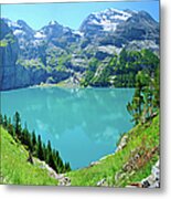 Oeschinen Mountain Lake Metal Print