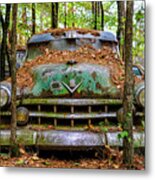 Old Caddy Into Trees Metal Print