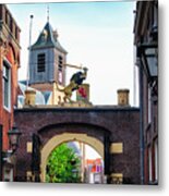 Old City Gate  Of Leiden Metal Print