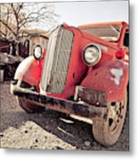 Old Red Truck Jerome Arizona Metal Print