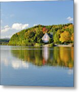 Old Stone Church Colors Of Autumn Metal Print