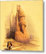 One Of Two Colossal Statues Of Rameses Ii Metal Print