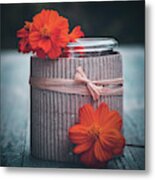 Orange Duo Metal Print