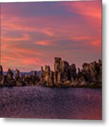 Otherwordly Sunset At Mono Lake Metal Print