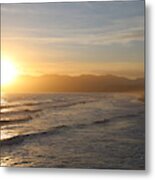 Pacific Sunset , Santa Monica,  California Metal Print