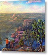 Painting The Grand Canyon Metal Print