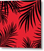 Palm Leaves Pattern Summer Vibes #12 #tropical #decor #art Metal Print