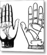 Palmistry, Ronphile And Indagine Palm Metal Print