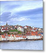 Panoramic Coastal View Pittenweem Metal Print