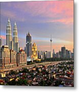 Panoramic Of Kuala Lumpur City At Metal Print