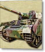 Panzer Iv Canvas Metal Print