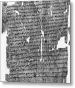 Papyrus Roll With Epistle To The Hebrews Metal Print
