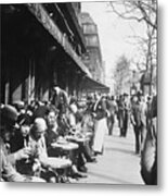 Paris The Cafe Society In The 1920s Metal Print