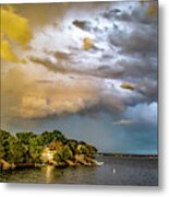 Passing Storm At Sunset Metal Print