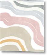 Pastel Waves 1- Art By Linda Woods Metal Print
