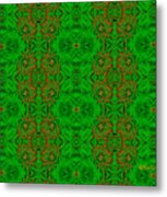 Pattern In Green Metal Print