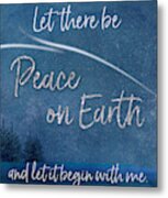 Peace On Earth Christmas Card Metal Print