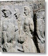 Peggy's Cove Rock Carving - Work Metal Print