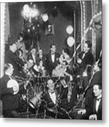 People Party In Viennese Cabaret Metal Print