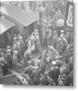 People Scurrying After Subway Crash Metal Print