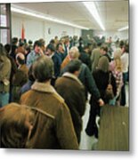 People Waiting In Line Metal Print