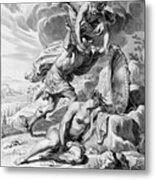 Perseus Cuts Off Medusas Head, 1655 Metal Print